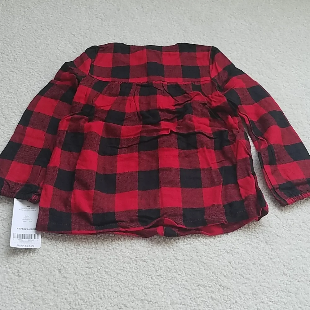 Plaid Button top and pants